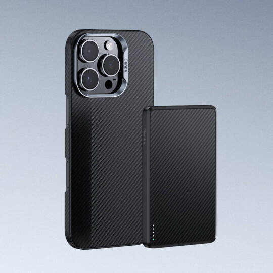Apple iPhone 16 Plus Kılıf Benks M-safe Şarj Özellikli Magnetik ArmorAir 600D Kevlar Karbon Fiber Kapak - 9