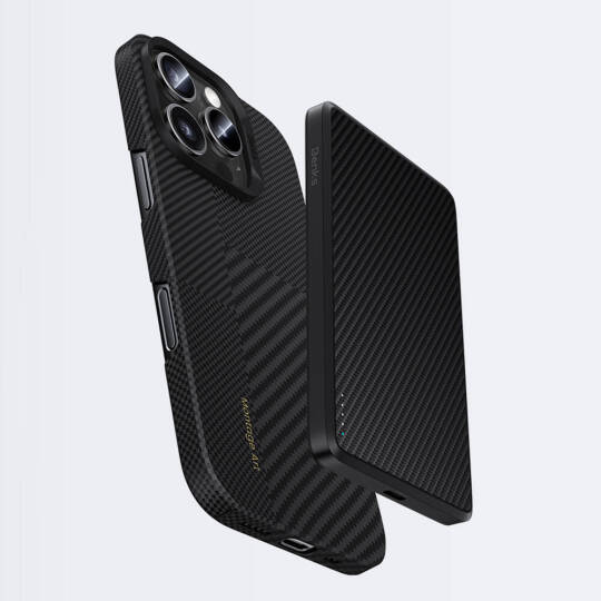 Apple iPhone 16 Plus Kılıf M-safe Şarj Özellikli Karbon Fiber Benks Montage ArmorAir Kevlar Kapak - 6