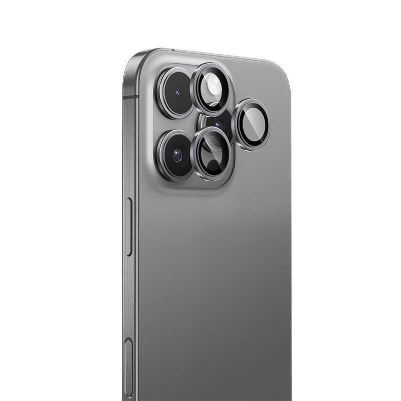 Apple iPhone 16 Pro Benks Parlama Önleyici Glass Warrior Metal Kamera Lens Koruyucu - 5