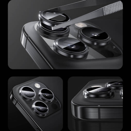 Apple iPhone 16 Pro Benks Parlama Önleyici Glass Warrior Metal Kamera Lens Koruyucu - 12