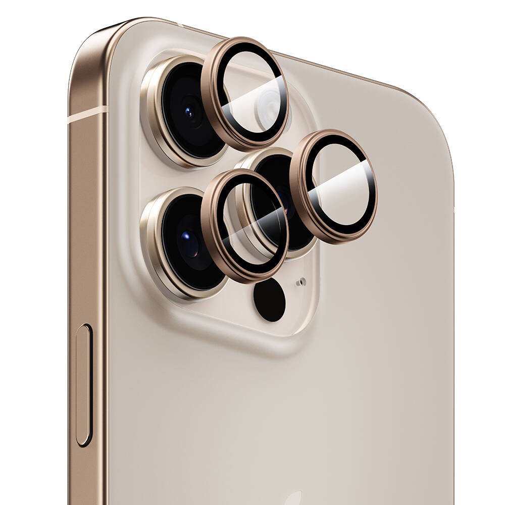 Apple iPhone 16 Pro Benks Parlama Önleyici Glass Warrior Metal Kamera Lens Koruyucu - 4