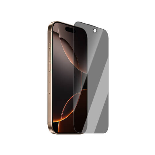 Apple iPhone 16 Pro CaseWorld 0.25mm Privacy 3D Temperli Cam Ekran Koruyucu - 5