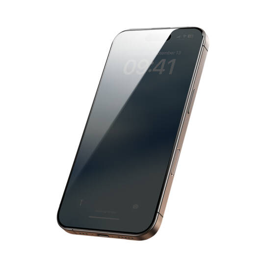 Apple iPhone 16 Pro Hidrofobik Ve Oleofobik Özellikli Benks 0.3mm Privacy Air Shield Ekran Koruyucu 10lu Paket