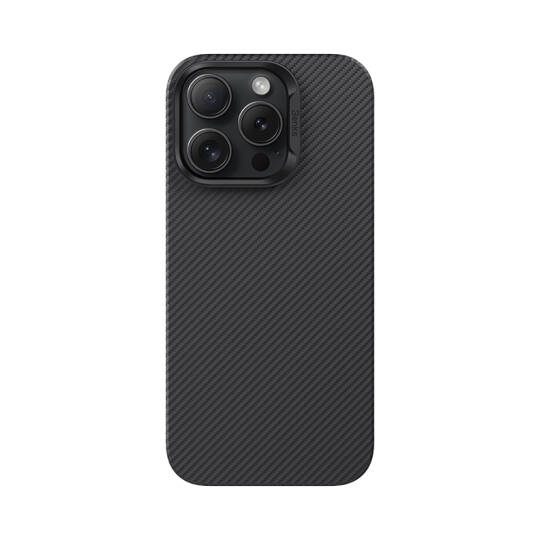 Apple iPhone 16 Pro Kılıf Benks M-safe Şarj Özellikli Metal Kamera Çerçeveli Magnetik ArmorAir 600D Kevlar Karbon Fiber Kapak - 3