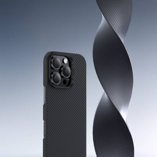 Apple iPhone 16 Pro Kılıf Benks M-safe Şarj Özellikli Metal Kamera Çerçeveli Magnetik ArmorAir 600D Kevlar Karbon Fiber Kapak - 8