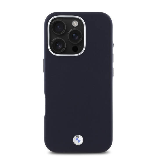 Apple iPhone 16 Pro Kılıf BMW Orjinal Lisanslı M-safe Şarj Özellikli Metal Logolu Tam Kaplama Deri Kapak - 5