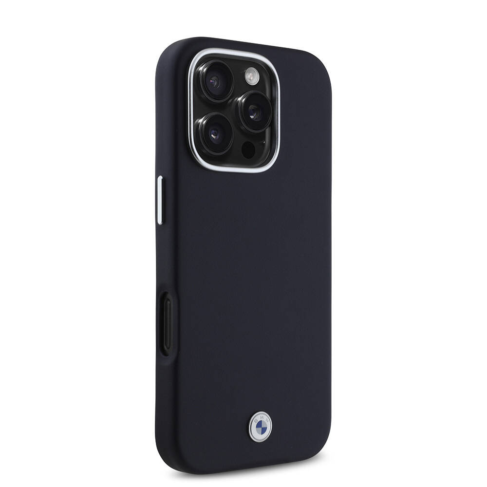 Apple iPhone 16 Pro Kılıf BMW Orjinal Lisanslı M-safe Şarj Özellikli Metal Logolu Tam Kaplama Deri Kapak - 6