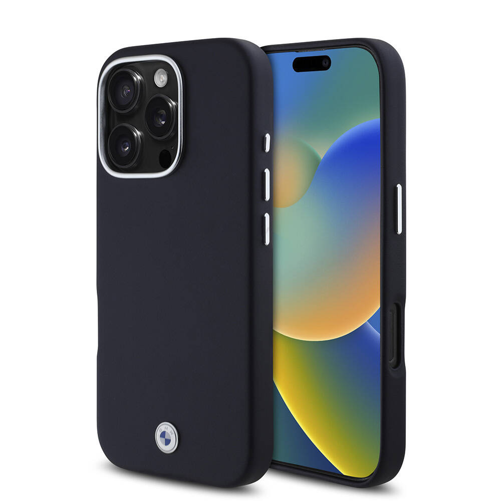 Apple iPhone 16 Pro Kılıf BMW Orjinal Lisanslı M-safe Şarj Özellikli Metal Logolu Tam Kaplama Deri Kapak - 1