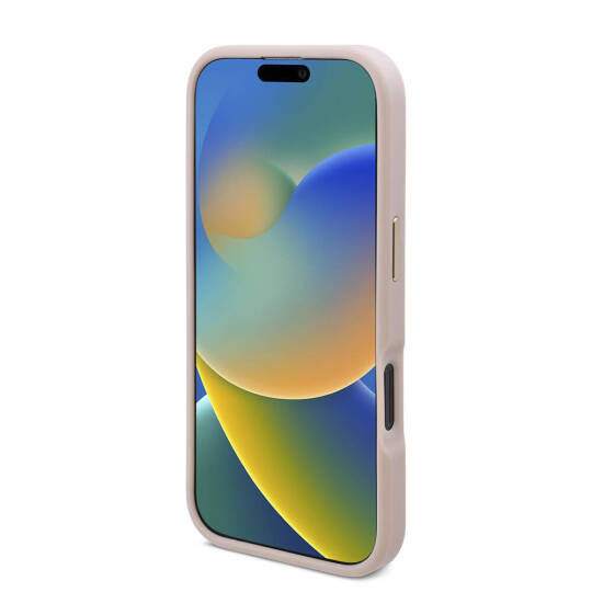 Apple iPhone 16 Pro Kılıf Guess Orjinal Lisanslı M-safe Şarj Özellikli 4G Desenli PU Metal Plaka Klasik Logolu Kapak - 23