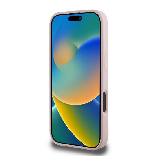 Apple iPhone 16 Pro Kılıf Guess Orjinal Lisanslı M-safe Şarj Özellikli Taneli Çiçek Tasarımlı Metal Yazı Logolu Kapak - 17