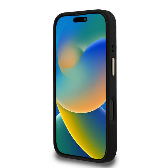 Apple iPhone 16 Pro Kılıf Guess Orjinal Lisanslı PU Deri 4G Desenli Metal Büyük 4G ve Yazı Logolu Kamera Standlı Kapak - 23