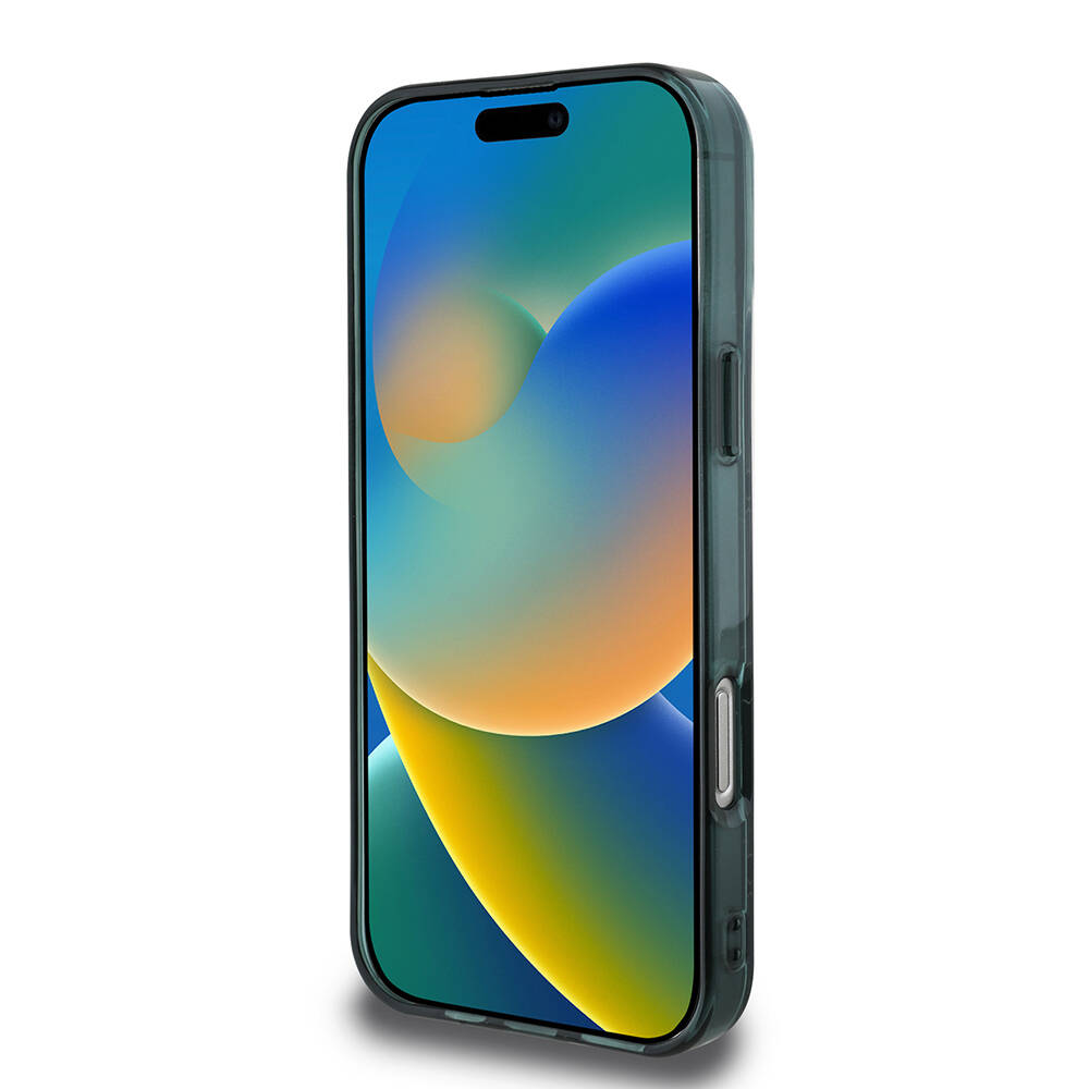 Apple iPhone 16 Pro Kılıf Lacoste Orjinal Lisanslı M-safe Şarj Özellikli IML Baskılı Gümüş Timsah Logolu Monogram Kapak - 23
