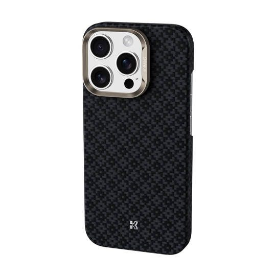 Apple iPhone 16 Pro Kılıf M-Safe Şarj Özellikli Benks ArmorAir ArmorGrid Serisi Kevlar Karbon Kapak - 15