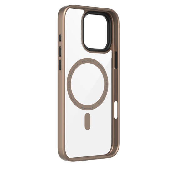 Apple iPhone 16 Pro Kılıf M-safe Şarj Özellikli Cam Arka Yüzey TPU Youngkit Gemstone Serisi Kapak - 16
