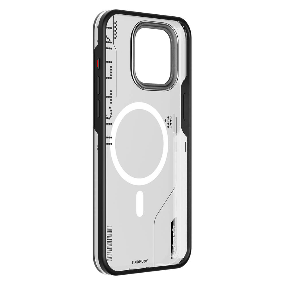 Apple iPhone 16 Pro Kılıf M-safe Şarj Özellikli Çıkarılabilir Arka Yüzeyli Youngkit Mecha Kapak - 7