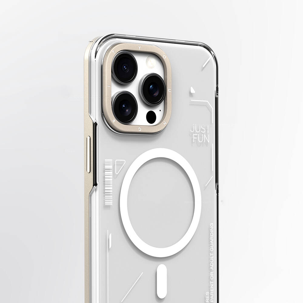 Apple iPhone 16 Pro Kılıf M-safe Şarj Özellikli Çıkarılabilir Arka Yüzeyli Youngkit Mecha Kapak - 10