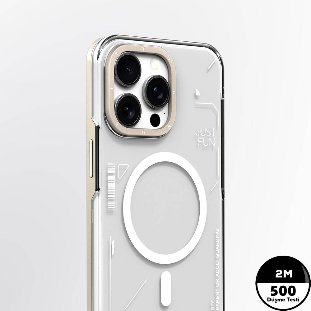 Apple iPhone 16 Pro Kılıf M-safe Şarj Özellikli Çıkarılabilir Arka Yüzeyli Youngkit Mecha Kapak - 11