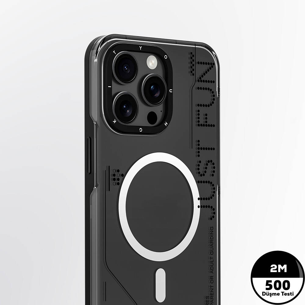 Apple iPhone 16 Pro Kılıf M-safe Şarj Özellikli Çıkarılabilir Arka Yüzeyli Youngkit Mecha Kapak - 13