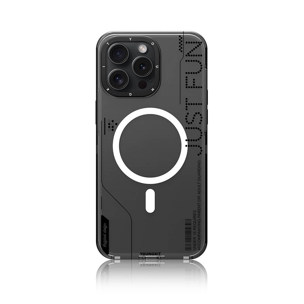 Apple iPhone 16 Pro Kılıf M-safe Şarj Özellikli Çıkarılabilir Arka Yüzeyli Youngkit Mecha Kapak - 16