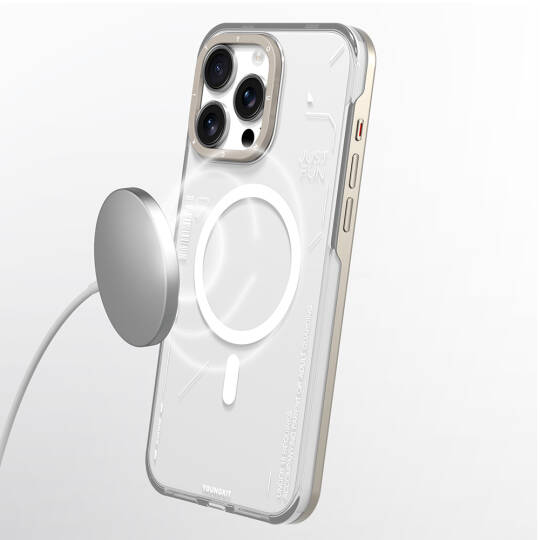 Apple iPhone 16 Pro Kılıf M-safe Şarj Özellikli Çıkarılabilir Arka Yüzeyli Youngkit Mecha Kapak - 20