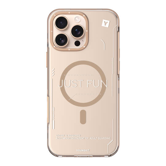 Apple iPhone 16 Pro Kılıf M-safe Şarj Özellikli Çıkarılabilir Arka Yüzeyli Youngkit Mecha Kapak - 21