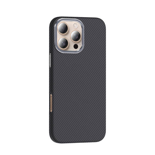 Apple iPhone 16 Pro Kılıf M-safe Şarj Özellikli Karbon Fiber Görünümlü Zore Gros Kapak - 12