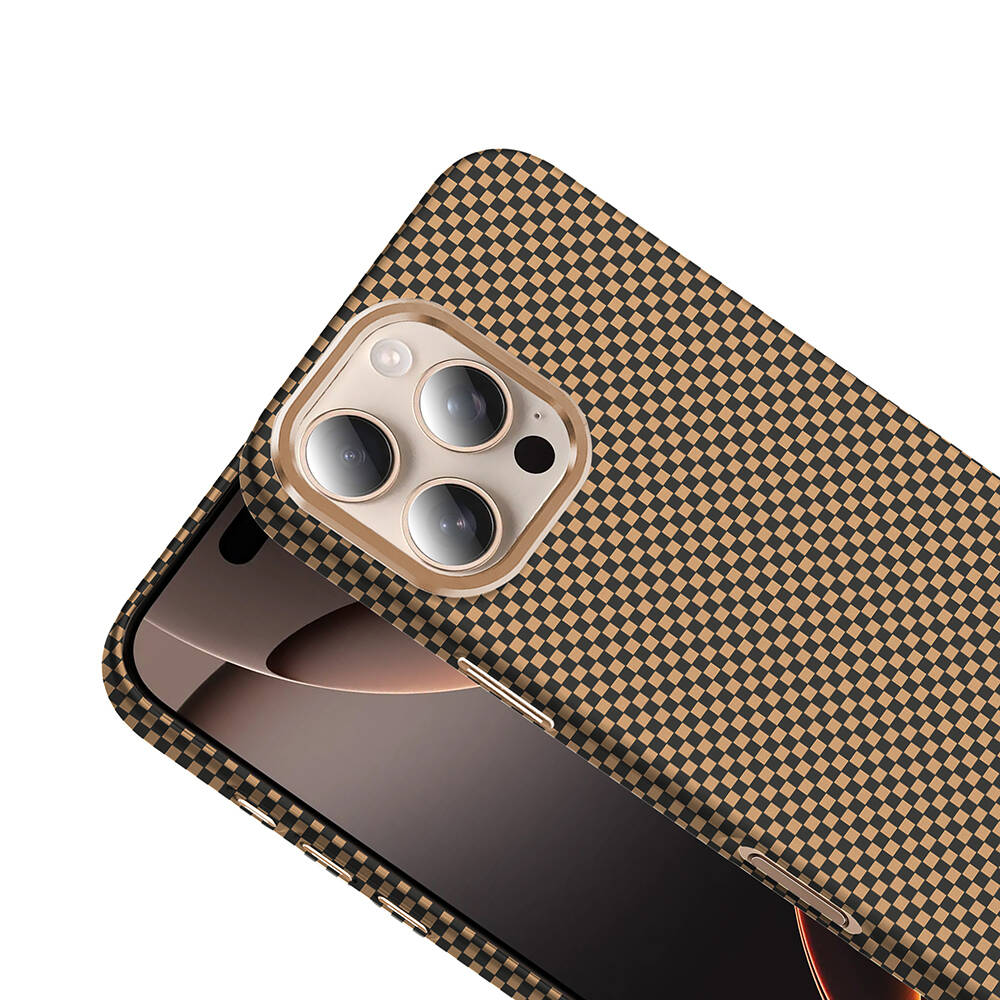 Apple iPhone 16 Pro Kılıf M-safe Şarj Özellikli Karbon Fiber Görünümlü Zore Gros Kapak - 19