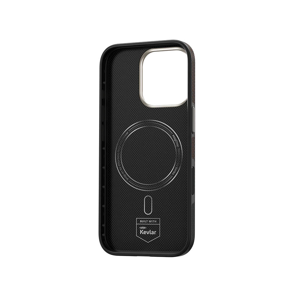 Apple iPhone 16 Pro Kılıf M-safe Şarj Özellikli Karbon Fiber Tasarımlı Benks Prestige ArmorPro Kevlar Kapak - 7