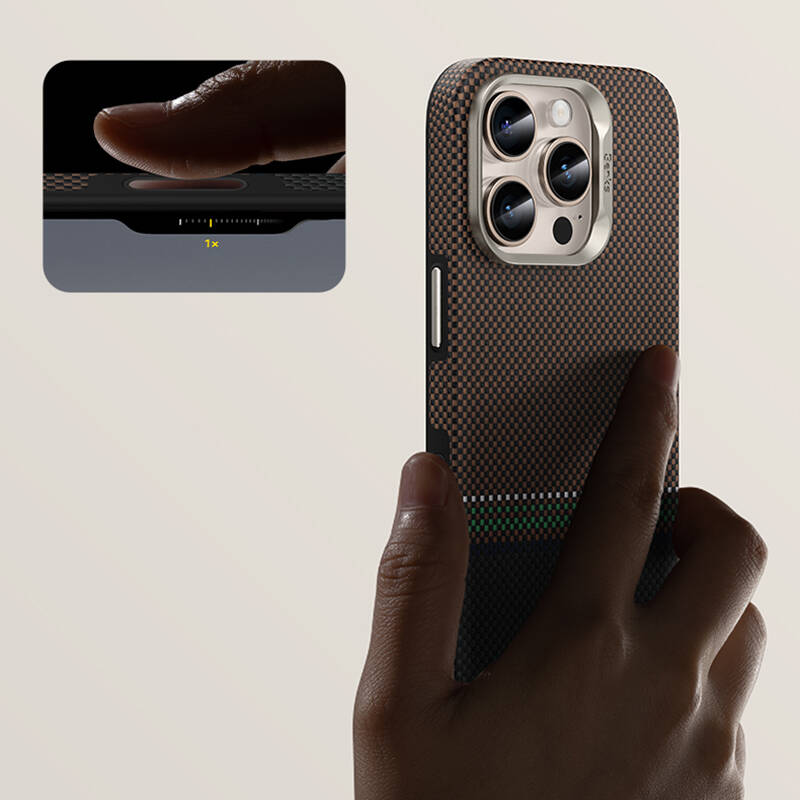 Apple iPhone 16 Pro Kılıf M-safe Şarj Özellikli Karbon Fiber Tasarımlı Benks Prestige ArmorPro Kevlar Kapak - 15