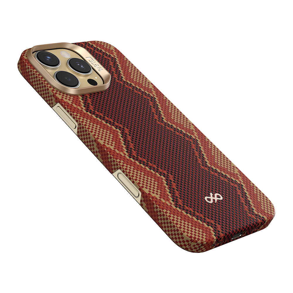 Apple iPhone 16 Pro Kılıf M-safe Şarj Özellikli Raptic Aramid Skin Bionic Serisi Karbon Kapak - 5
