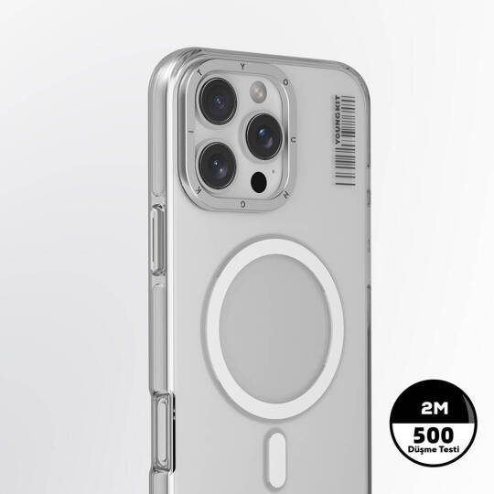 Apple iPhone 16 Pro Kılıf M-safe Şarj Özellikli Şeffaf Youngkit Crystal Shield Serisi Kapak - 9