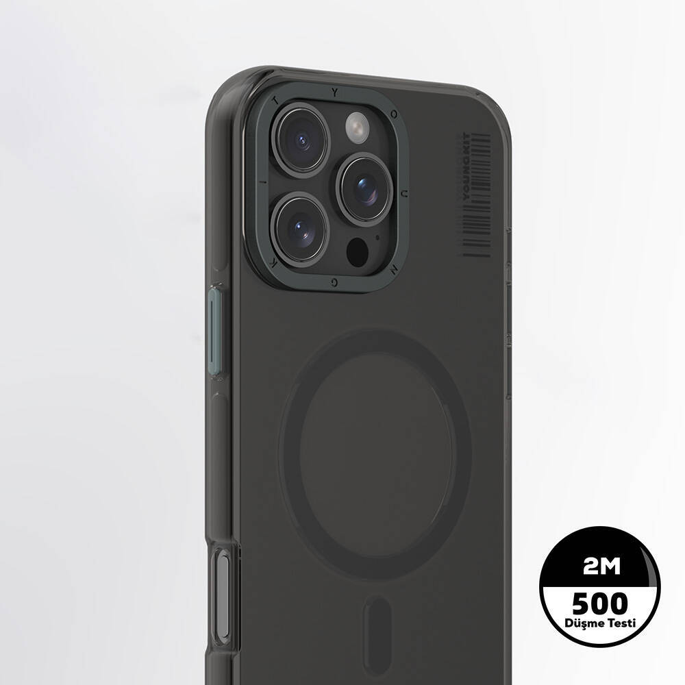 Apple iPhone 16 Pro Kılıf M-safe Şarj Özellikli Şeffaf Youngkit Crystal Shield Serisi Kapak - 10