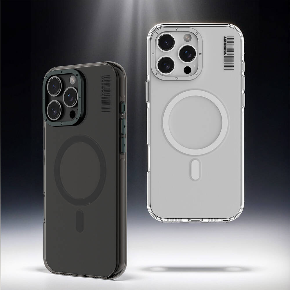 Apple iPhone 16 Pro Kılıf M-safe Şarj Özellikli Şeffaf Youngkit Crystal Shield Serisi Kapak - 13