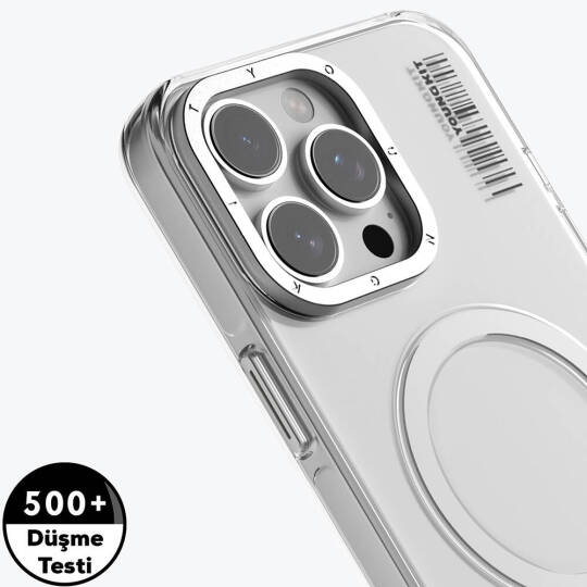 Apple iPhone 16 Pro Kılıf M-safe Şarj Özellikli Şeffaf Youngkit Crystal Shield Serisi Kapak - 14
