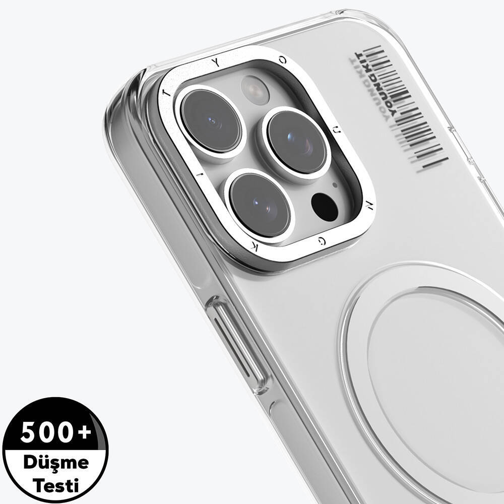 Apple iPhone 16 Pro Kılıf M-safe Şarj Özellikli Şeffaf Youngkit Crystal Shield Serisi Kapak - 14