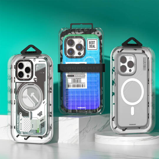 Apple iPhone 16 Pro Kılıf M-safe Şarj Özellikli Şeffaf Youngkit Crystal Shield Serisi Kapak - 16
