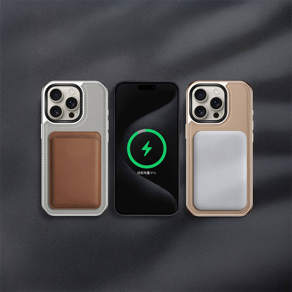 Apple iPhone 16 Pro Kılıf M-safe Şarj Özellikli Standlı Leto Kapak - 11