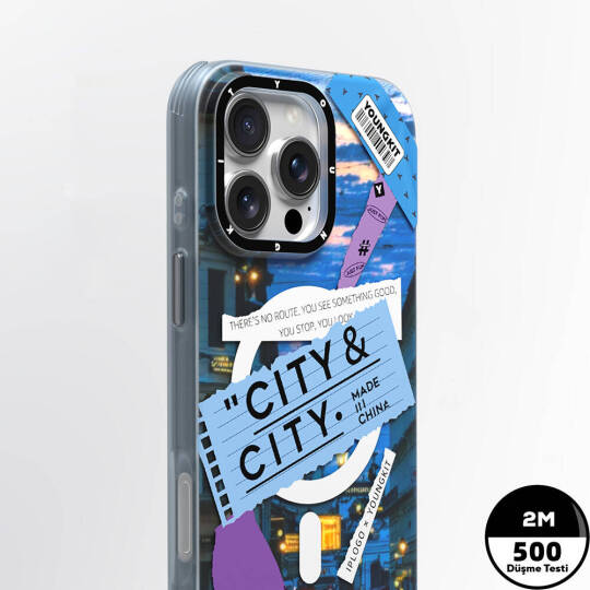 Apple iPhone 16 Pro Kılıf M-safe Şarj Özellikli Youngkit A-City Serisi Kapak - 8