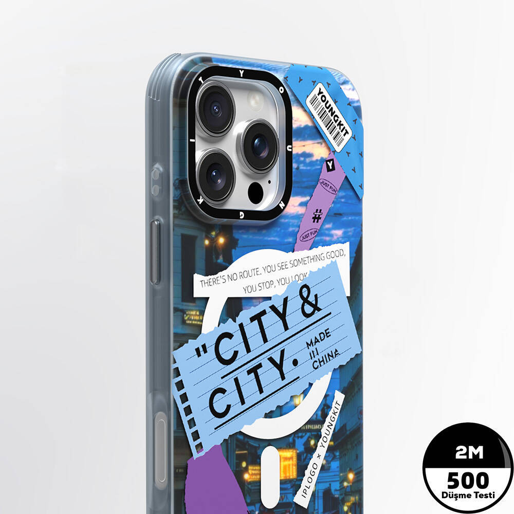 Apple iPhone 16 Pro Kılıf M-safe Şarj Özellikli Youngkit A-City Serisi Kapak - 8