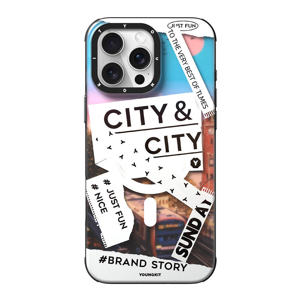 Apple iPhone 16 Pro Kılıf M-safe Şarj Özellikli Youngkit A-City Serisi Kapak - 3