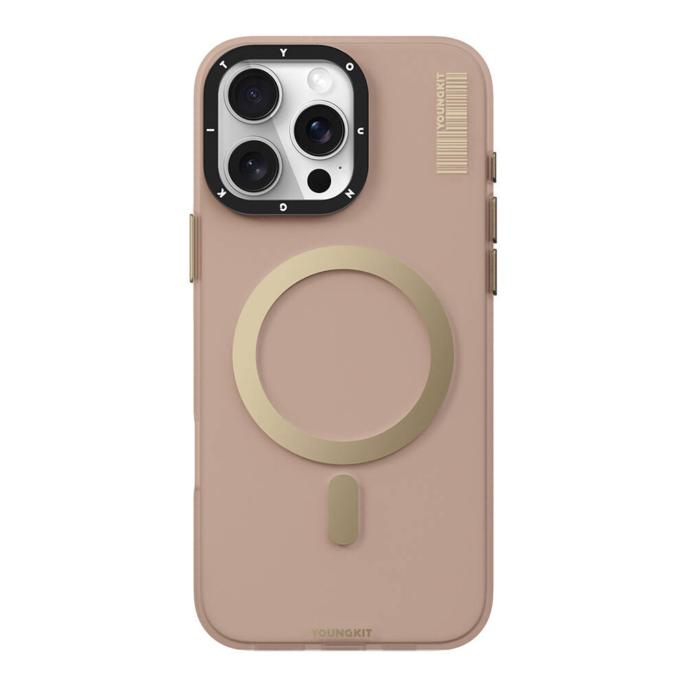 Apple iPhone 16 Pro Kılıf M-safe Şarj Özellikli Youngkit Hidden Sand Serisi Kapak - 7
