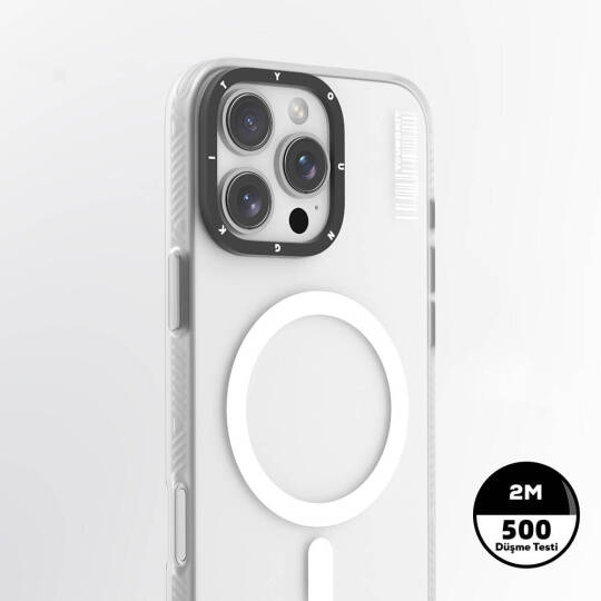 Apple iPhone 16 Pro Kılıf M-safe Şarj Özellikli Youngkit Hidden Sand Serisi Kapak - 8