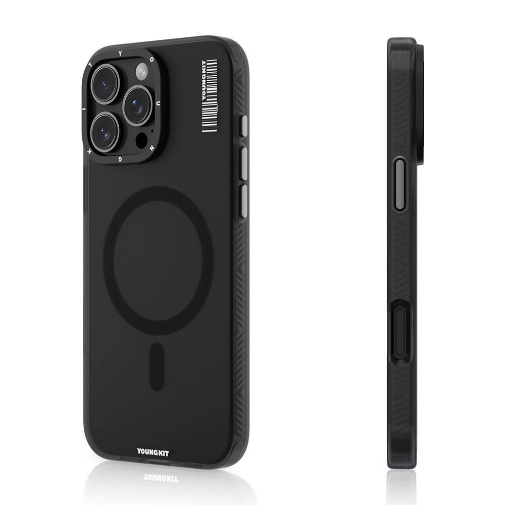 Apple iPhone 16 Pro Kılıf M-safe Şarj Özellikli Youngkit Hidden Sand Serisi Kapak - 2