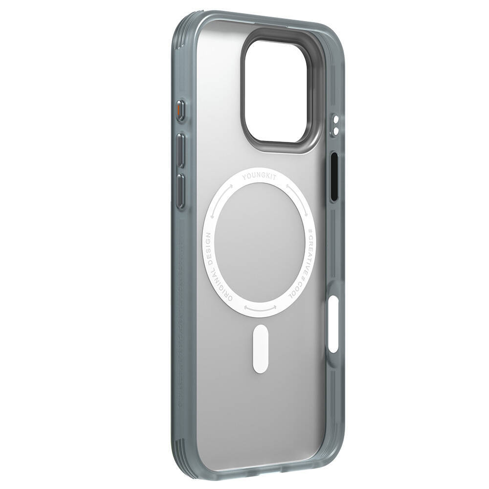 Apple iPhone 16 Pro Kılıf M-safe Şarj Özellikli Youngkit Literary Serisi Retro Magz Kapak - 6