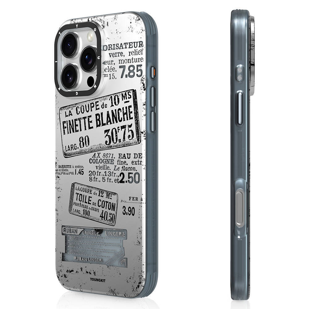 Apple iPhone 16 Pro Kılıf M-safe Şarj Özellikli Youngkit Literary Serisi Retro Magz Kapak - 1