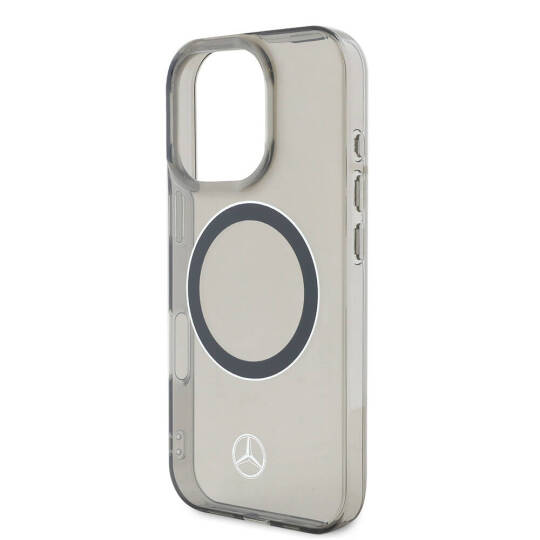 Apple iPhone 16 Pro Kılıf Mercedes Benz Orjinal Lisanslı M-safe Şarj Özellikli Saydam Yüzey Silver Ring Kapak - 7