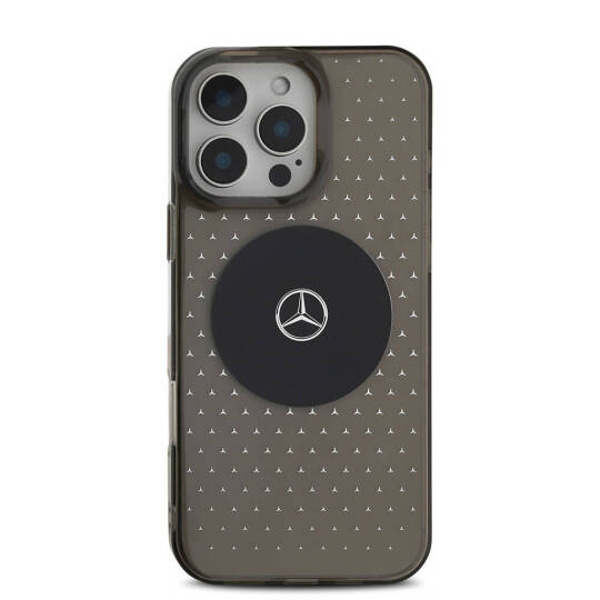 Apple iPhone 16 Pro Kılıf Mercedes Benz Orjinal Lisanslı M-safe Şarj Özellikli Yıldız Desenli Transparan Kapak - 4