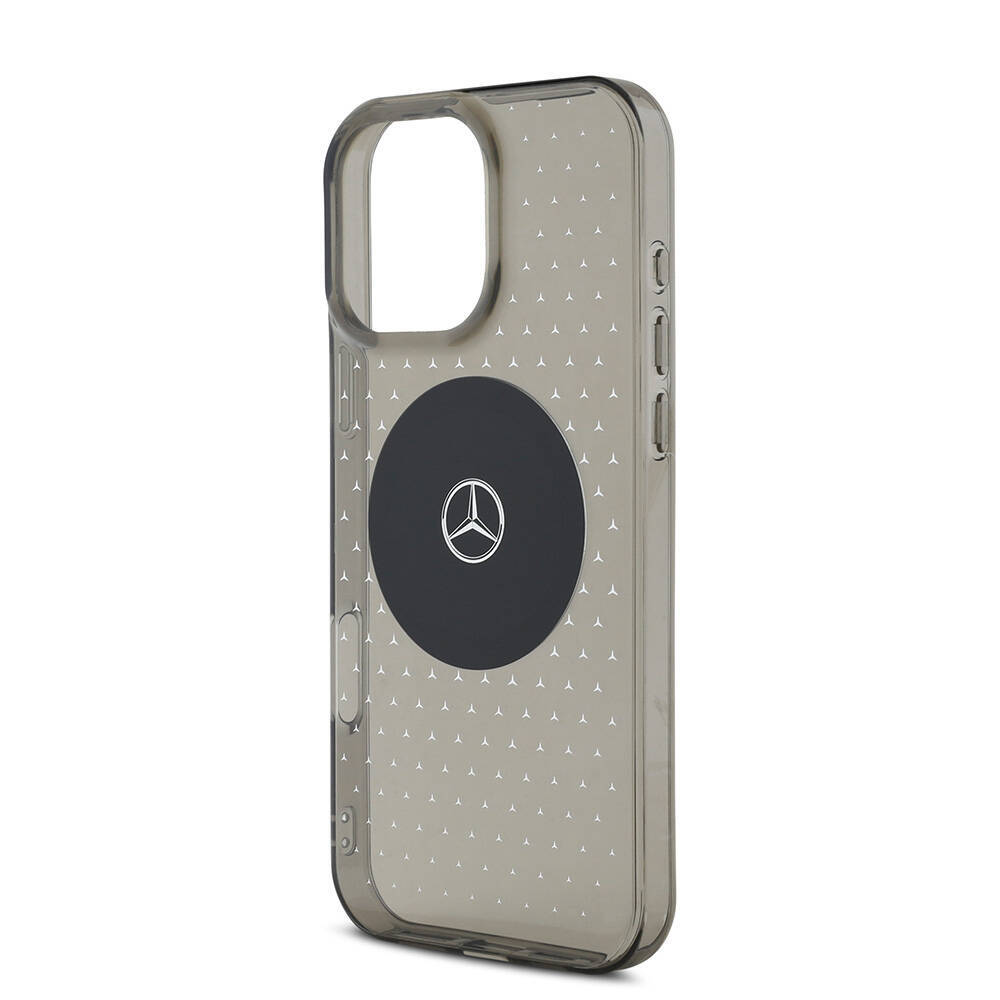 Apple iPhone 16 Pro Kılıf Mercedes Benz Orjinal Lisanslı M-safe Şarj Özellikli Yıldız Desenli Transparan Kapak - 7