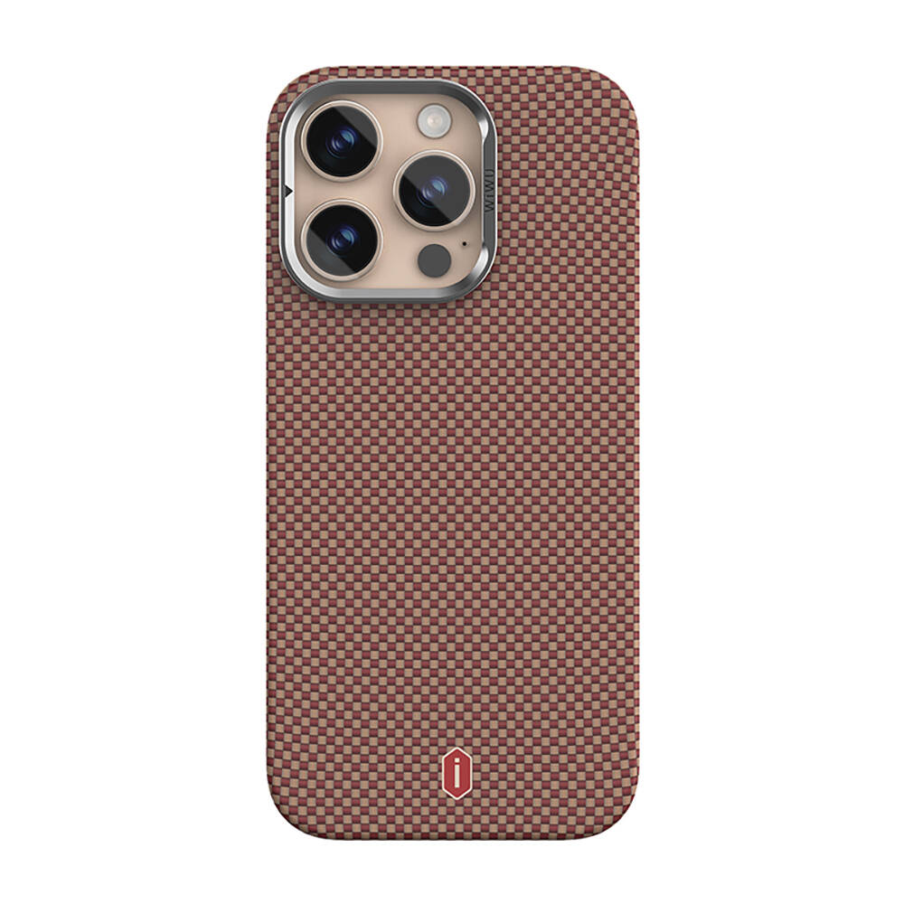 Apple iPhone 16 Pro Kılıf Wiwu DCC-208 M-safe Şarj Özellikli Kamera Standlı Aramid Fiber Tasarım Kapak - 2