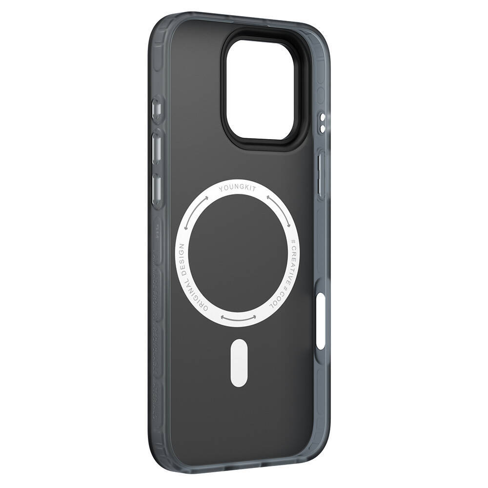 Apple iPhone 16 Pro M-safe Şarj Özellikli Kılıf Mat Renkli Tasarım Youngkit Original Serisi Kapak - 7